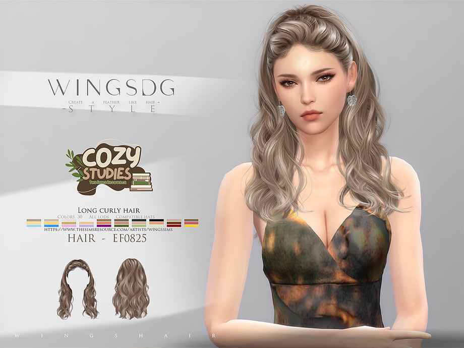 WINGS HAIR TS4 EF0825 (LONG CURLY HAIR) BY WINGSSIMS