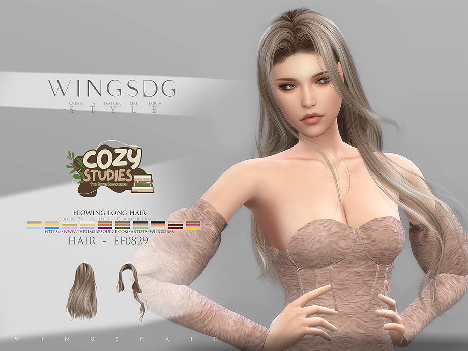 WINGS HAIR TS4 EF0829 (FLOWING LONG HAIR) BY WINGSSIMS